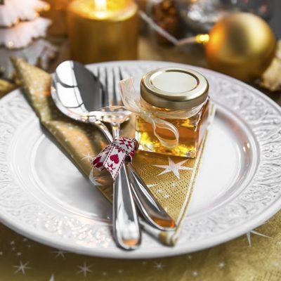 Honing in jampotje voor kerstdiner