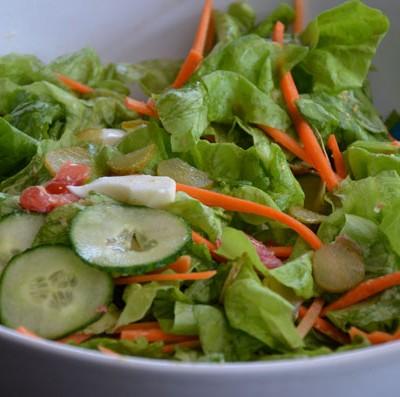 Salade met dressing