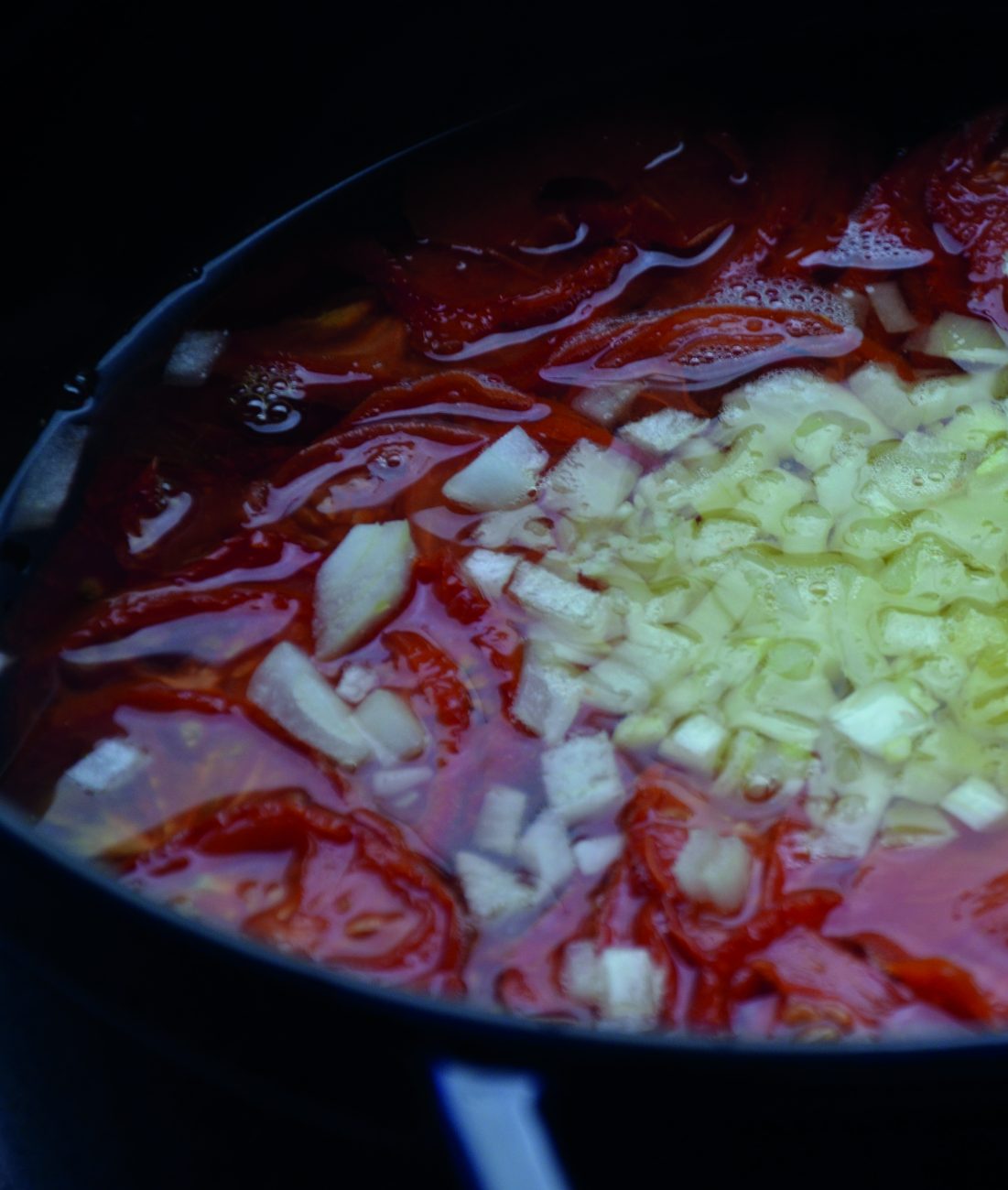 Tomatensoep met gedroogde groenten