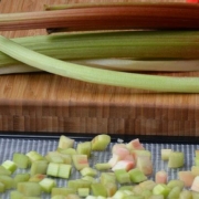 Rabarber_drogen_in_een_voedseldroger